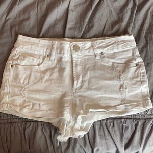 Refuge white jean shorts